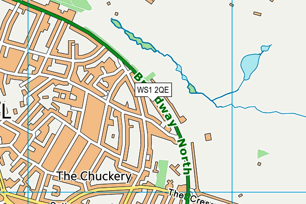 WS1 2QE map - OS VectorMap District (Ordnance Survey)