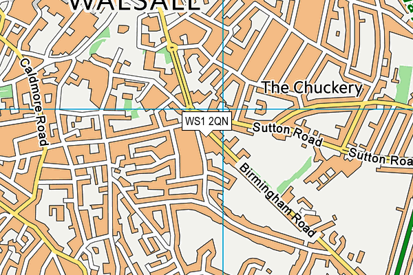 WS1 2QN map - OS VectorMap District (Ordnance Survey)