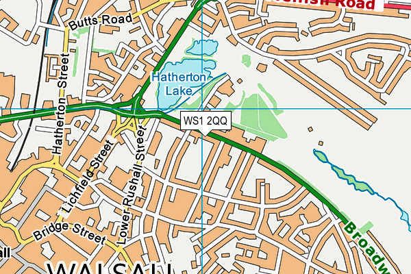 WS1 2QQ map - OS VectorMap District (Ordnance Survey)