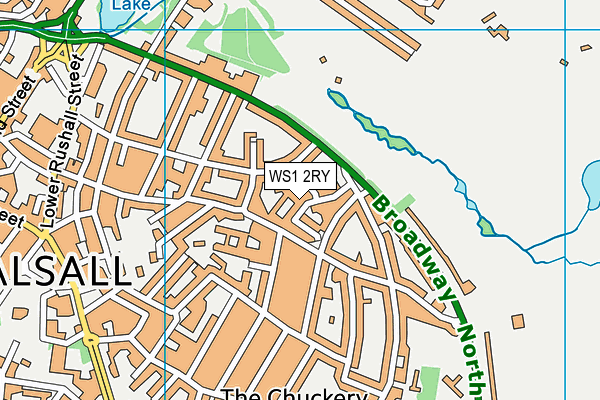 WS1 2RY map - OS VectorMap District (Ordnance Survey)