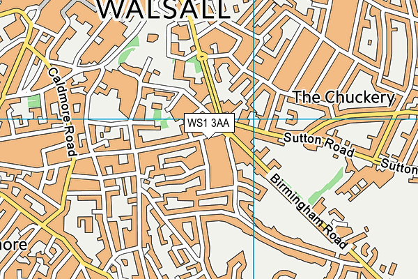 WS1 3AA map - OS VectorMap District (Ordnance Survey)