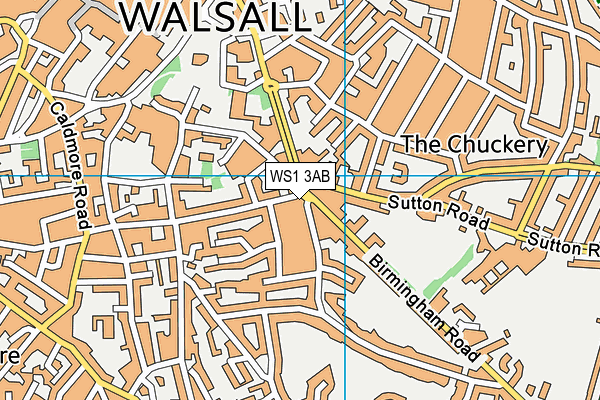 WS1 3AB map - OS VectorMap District (Ordnance Survey)