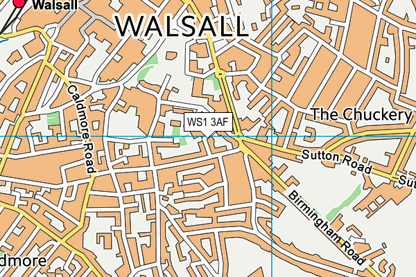 WS1 3AF map - OS VectorMap District (Ordnance Survey)