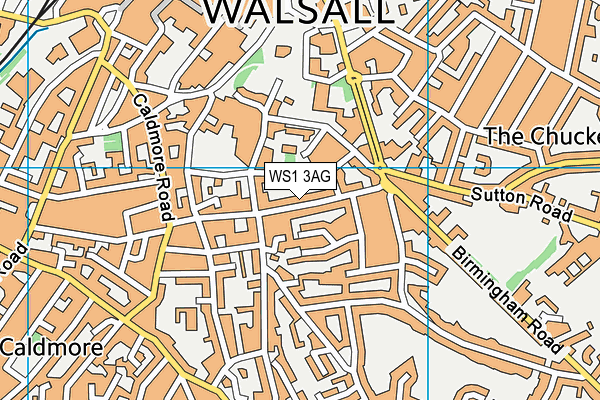 WS1 3AG map - OS VectorMap District (Ordnance Survey)