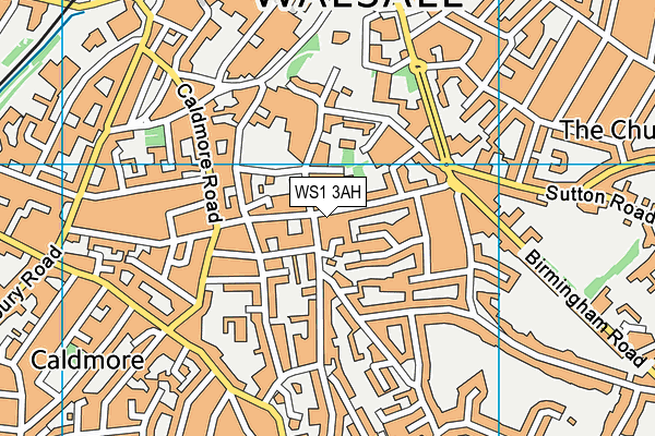 WS1 3AH map - OS VectorMap District (Ordnance Survey)
