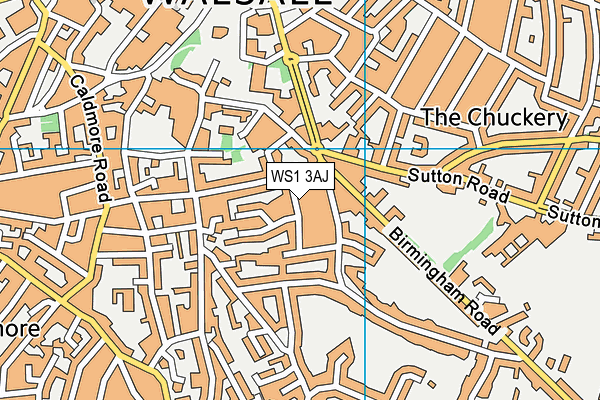 WS1 3AJ map - OS VectorMap District (Ordnance Survey)