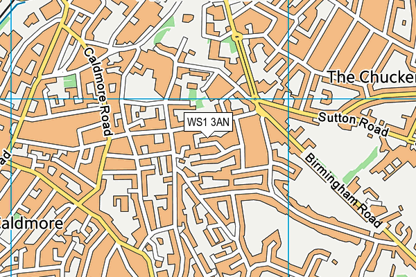 WS1 3AN map - OS VectorMap District (Ordnance Survey)