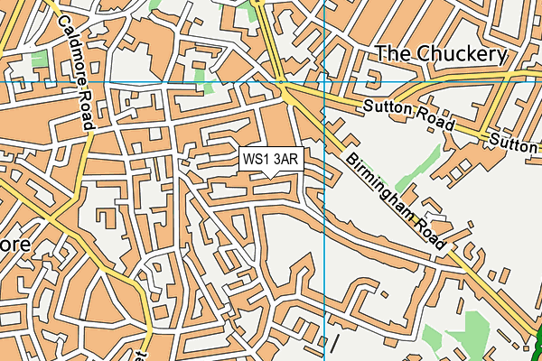 WS1 3AR map - OS VectorMap District (Ordnance Survey)