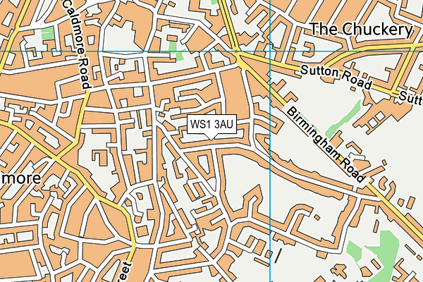 WS1 3AU map - OS VectorMap District (Ordnance Survey)
