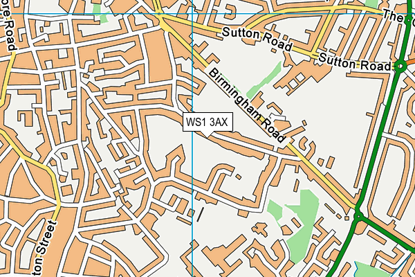 WS1 3AX map - OS VectorMap District (Ordnance Survey)