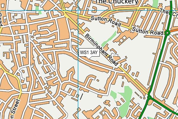 WS1 3AY map - OS VectorMap District (Ordnance Survey)