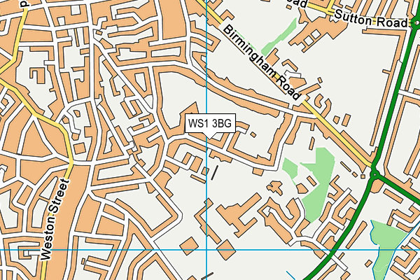 WS1 3BG map - OS VectorMap District (Ordnance Survey)