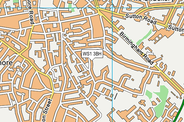 WS1 3BH map - OS VectorMap District (Ordnance Survey)