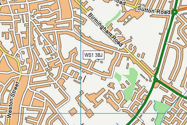 WS1 3BJ map - OS VectorMap District (Ordnance Survey)