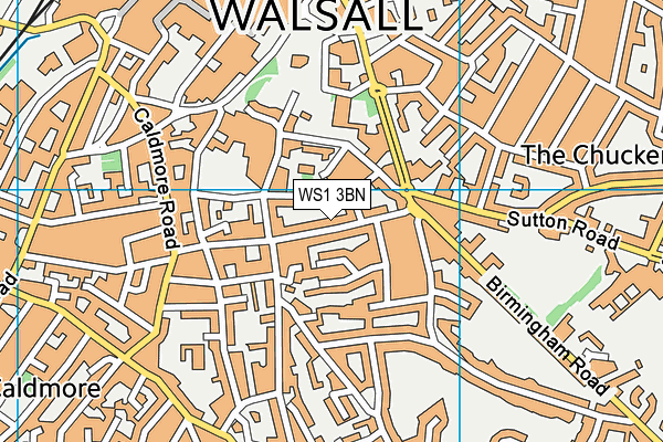 WS1 3BN map - OS VectorMap District (Ordnance Survey)