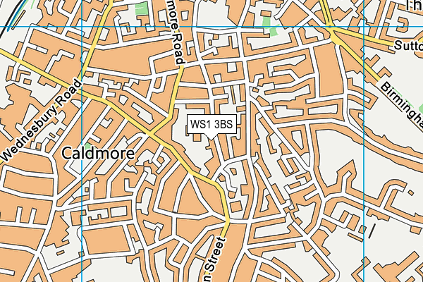 WS1 3BS map - OS VectorMap District (Ordnance Survey)