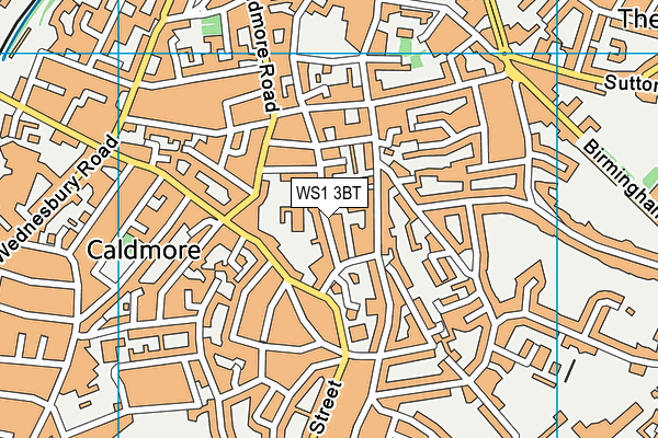 WS1 3BT map - OS VectorMap District (Ordnance Survey)