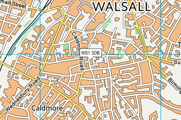 WS1 3DB map - OS VectorMap District (Ordnance Survey)