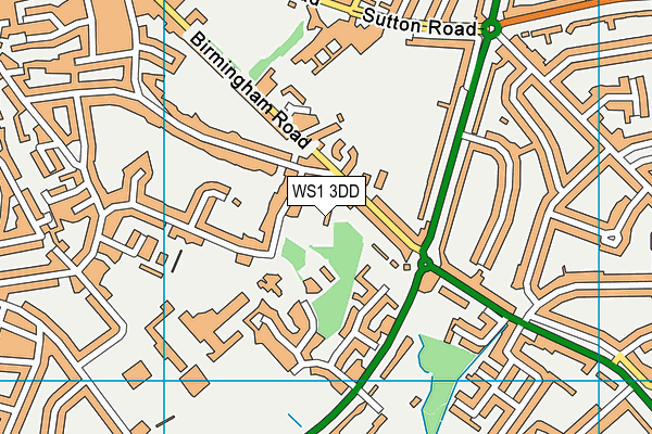 WS1 3DD map - OS VectorMap District (Ordnance Survey)