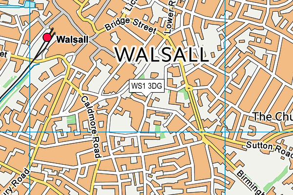 WS1 3DG map - OS VectorMap District (Ordnance Survey)