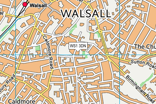 WS1 3DN map - OS VectorMap District (Ordnance Survey)