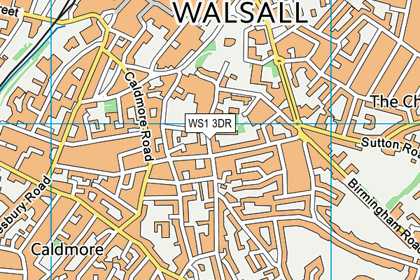 WS1 3DR map - OS VectorMap District (Ordnance Survey)