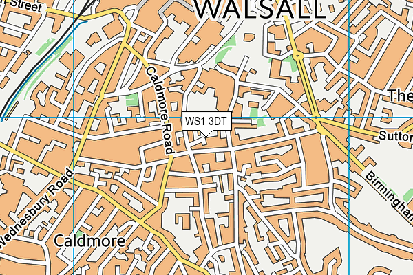 WS1 3DT map - OS VectorMap District (Ordnance Survey)