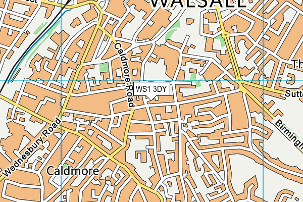 WS1 3DY map - OS VectorMap District (Ordnance Survey)