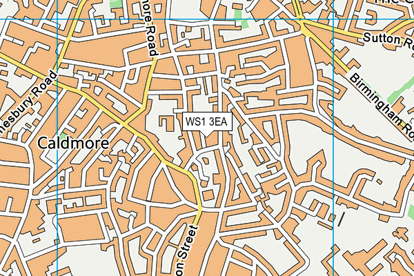 WS1 3EA map - OS VectorMap District (Ordnance Survey)