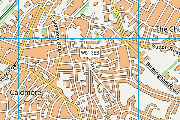 WS1 3EB map - OS VectorMap District (Ordnance Survey)