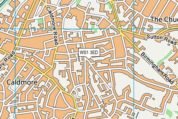 WS1 3ED map - OS VectorMap District (Ordnance Survey)