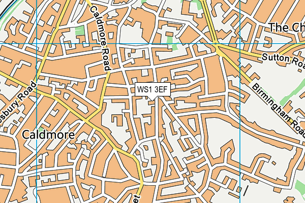 WS1 3EF map - OS VectorMap District (Ordnance Survey)
