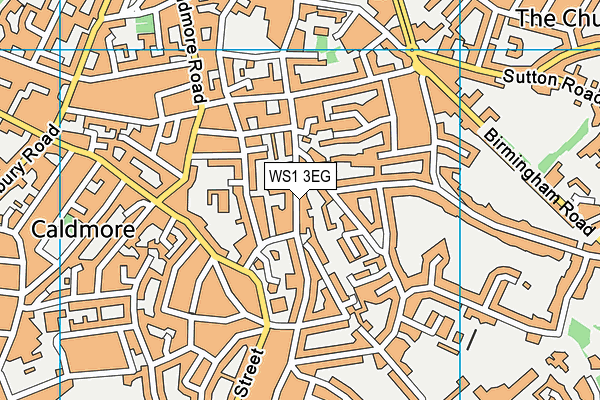WS1 3EG map - OS VectorMap District (Ordnance Survey)