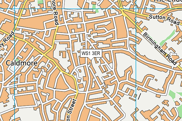 WS1 3ER map - OS VectorMap District (Ordnance Survey)