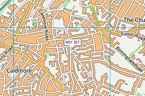 WS1 3ET map - OS VectorMap District (Ordnance Survey)