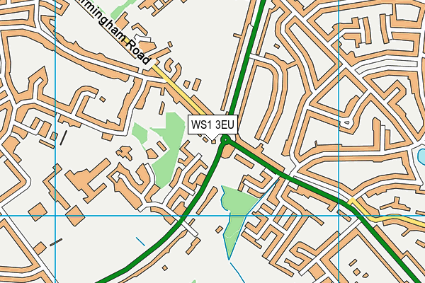 WS1 3EU map - OS VectorMap District (Ordnance Survey)
