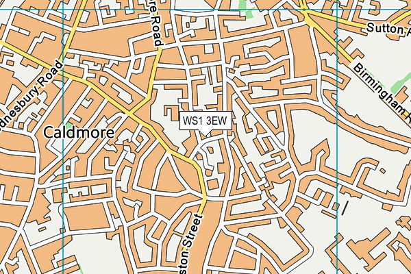 WS1 3EW map - OS VectorMap District (Ordnance Survey)