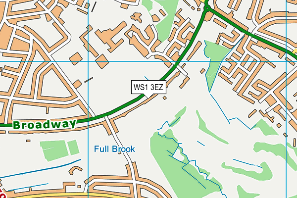 WS1 3EZ map - OS VectorMap District (Ordnance Survey)