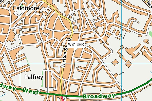 WS1 3HR map - OS VectorMap District (Ordnance Survey)