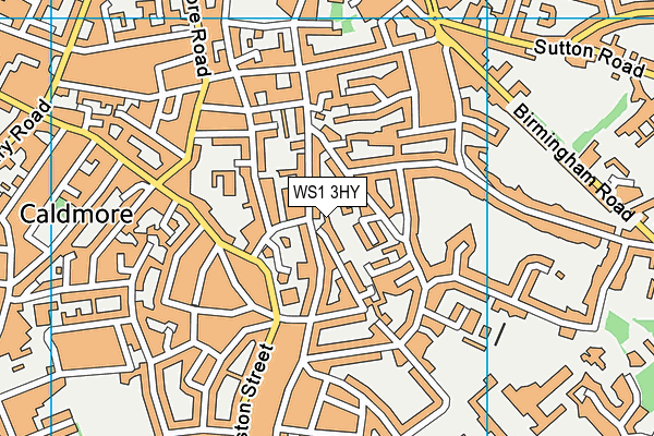 WS1 3HY map - OS VectorMap District (Ordnance Survey)