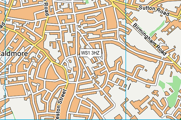 WS1 3HZ map - OS VectorMap District (Ordnance Survey)