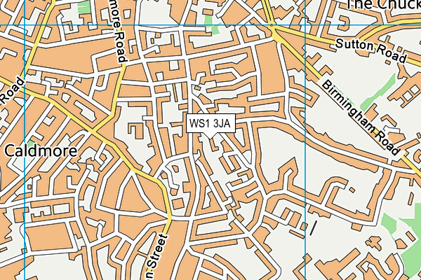 WS1 3JA map - OS VectorMap District (Ordnance Survey)