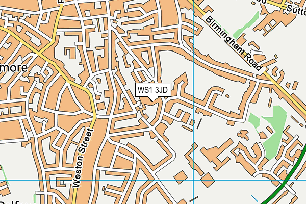 WS1 3JD map - OS VectorMap District (Ordnance Survey)