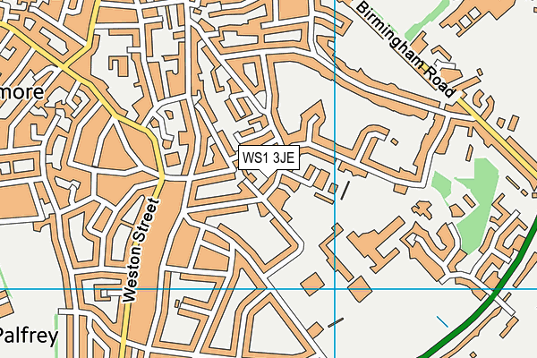 WS1 3JE map - OS VectorMap District (Ordnance Survey)