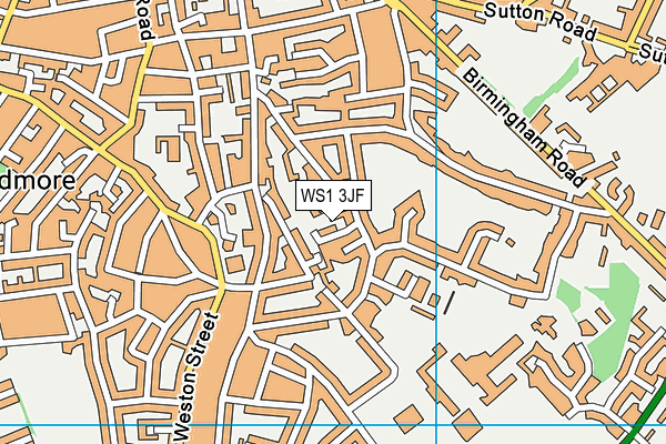 WS1 3JF map - OS VectorMap District (Ordnance Survey)