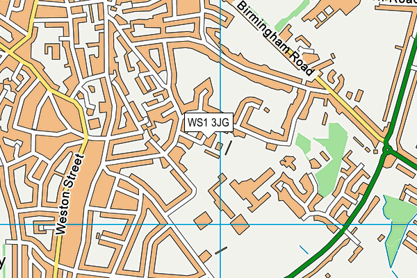 WS1 3JG map - OS VectorMap District (Ordnance Survey)