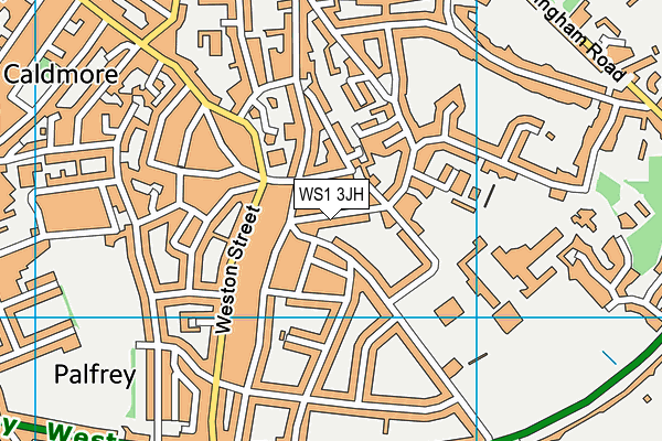WS1 3JH map - OS VectorMap District (Ordnance Survey)