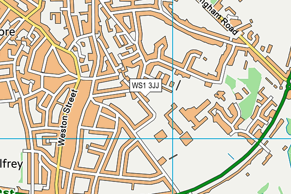 WS1 3JJ map - OS VectorMap District (Ordnance Survey)