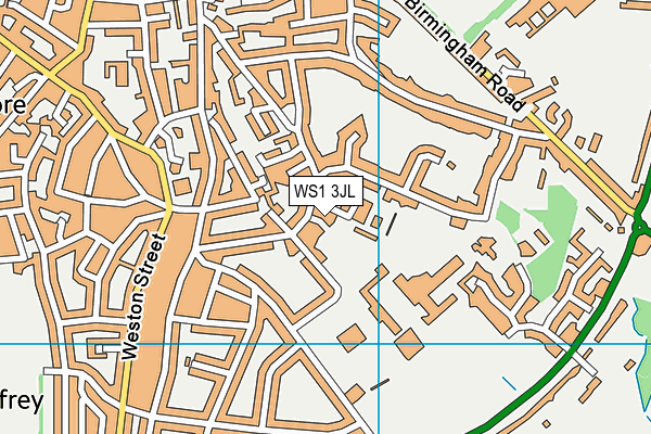 WS1 3JL map - OS VectorMap District (Ordnance Survey)