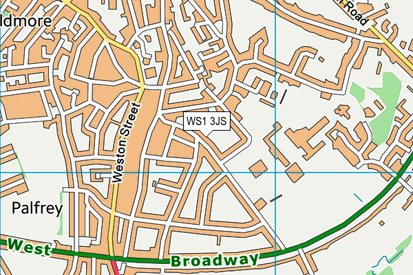 WS1 3JS map - OS VectorMap District (Ordnance Survey)